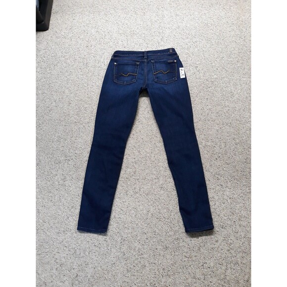 30  7 For All Mankind Midrise The Skinny Dark Wash - Picture 6 of 9